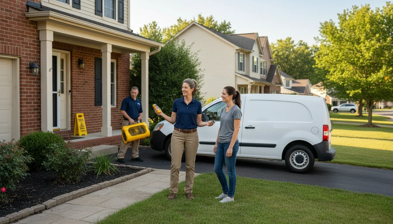 Residential water damage restoration in Deweese, NE